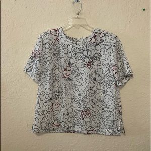 Black & Red Floral Print Shirt